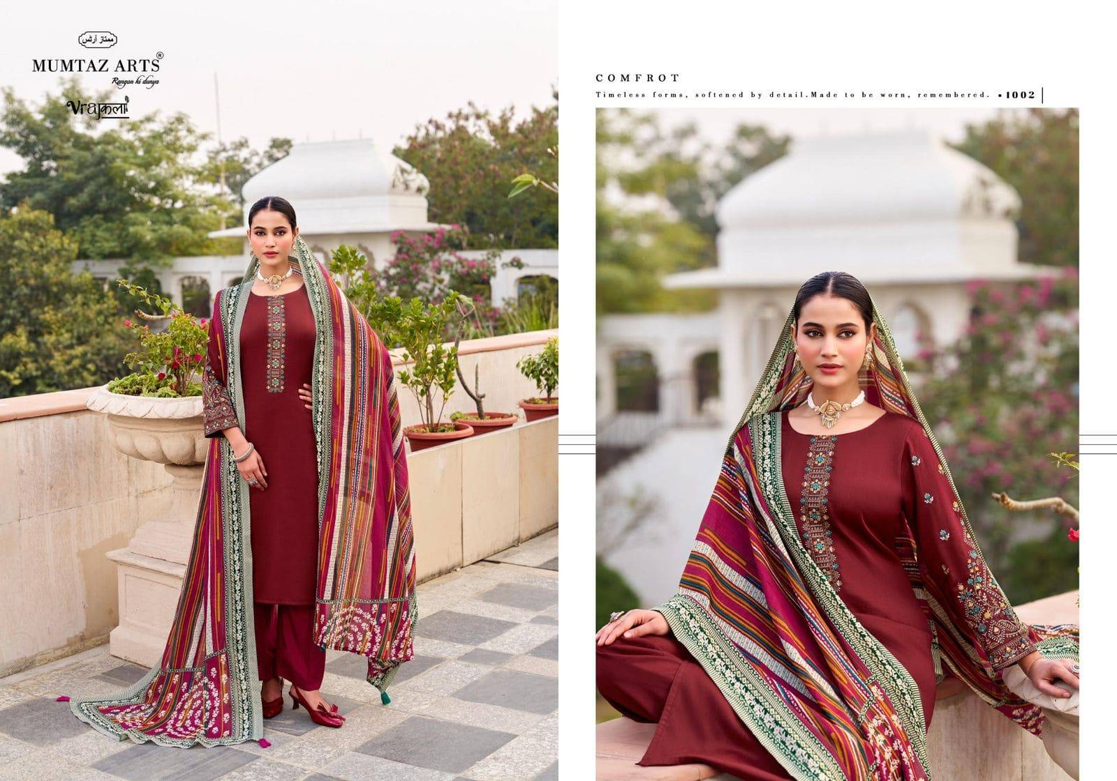 JAMDANI BY MUMTAZ ARTS 1001 TO 1006 Series Beautiful Festive Suits Stylish Fancy Colorful Casual Wear & Ethnic Wear VISCOSE JAM DIGITAL PRINT Dresses At Wholesale Price